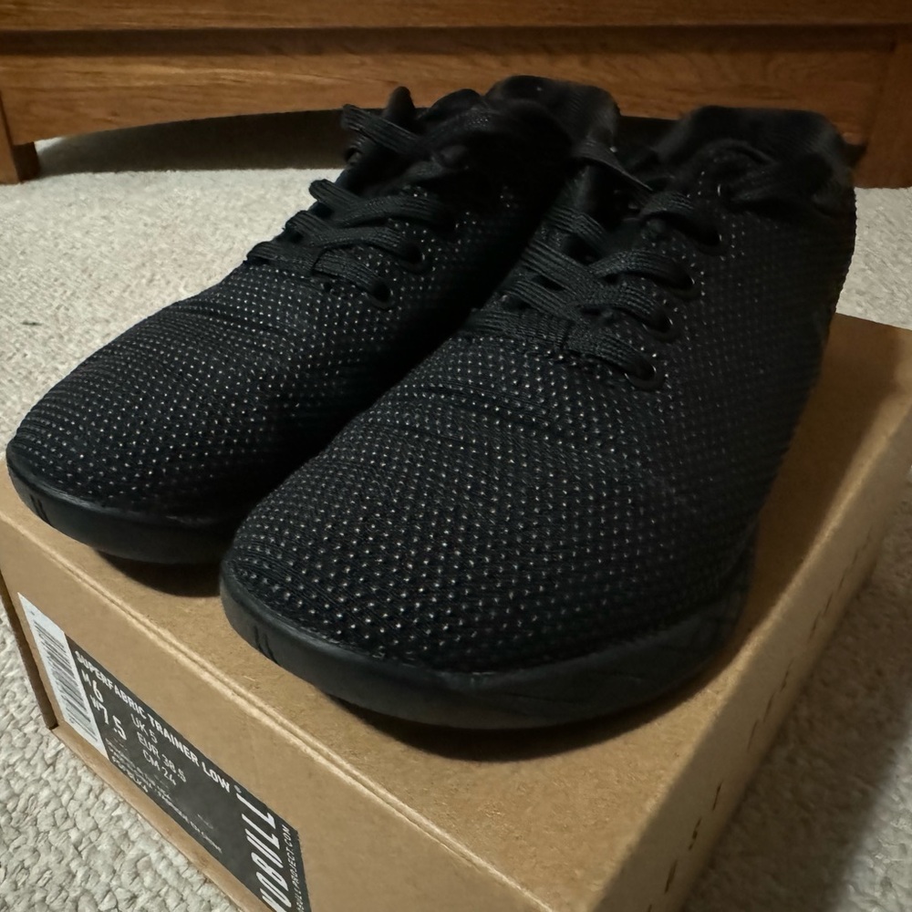 Women’s NoBull Superfabric Trainer Low, All Black, 7.5